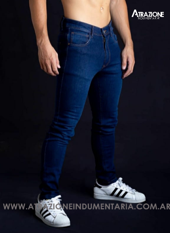 JEANS ELASTIZADO SEMI CHUPIN COLOR AZUL