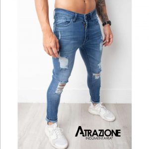 jeans elastizado con roturas