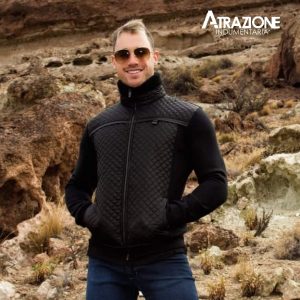 Campera combinada Cuello corderito