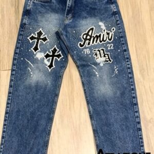 Jean Mom pintado con strass